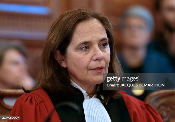 French tribunal de grande instance first deputy PresidentMartine Provost-Lopin, in charge of coordinating urgent proceedings, attends the traditional...