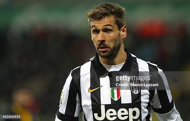 Fernando Llorente of Juventus FC looks on during the TIM Cup match between Parma FC and Juventus FC at Stadio Ennio Tardini on January 28, 2015 in...