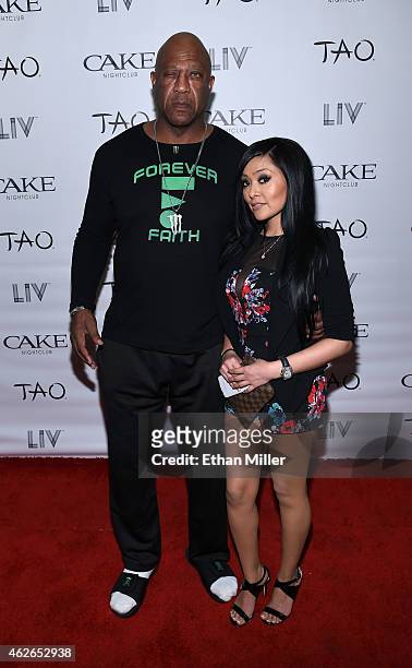Actor Tommy "Tiny" Lister and Demi attend "LIV on Sundays" presented by TAO Takeover Party at CAKE Nightclub on February 1, 2015 in Scottsdale,...