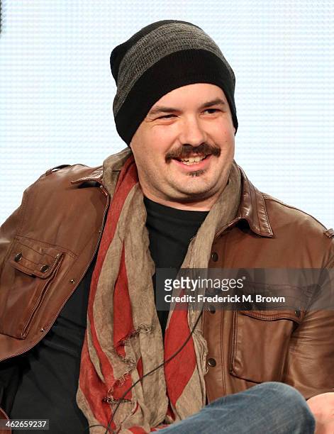 Jim Jefferies, Co-Creator/Executive Producer of the television show 'Legit" speaks onstage during the FX portion of the 2014 Television Critics...