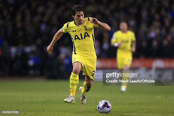 Benjamin Stambouli of Spurs in action during the Capital One Cup Semi-Final Second Leg match between Sheffield United and Tottenham Hotspur at...