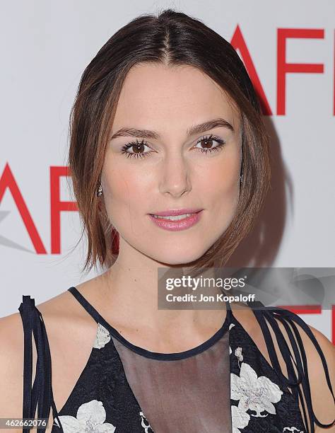 Actress Keira Knightley arrives at the 15th Annual AFI Awards at Four Seasons Hotel Los Angeles at Beverly Hills on January 9, 2015 in Beverly Hills,...