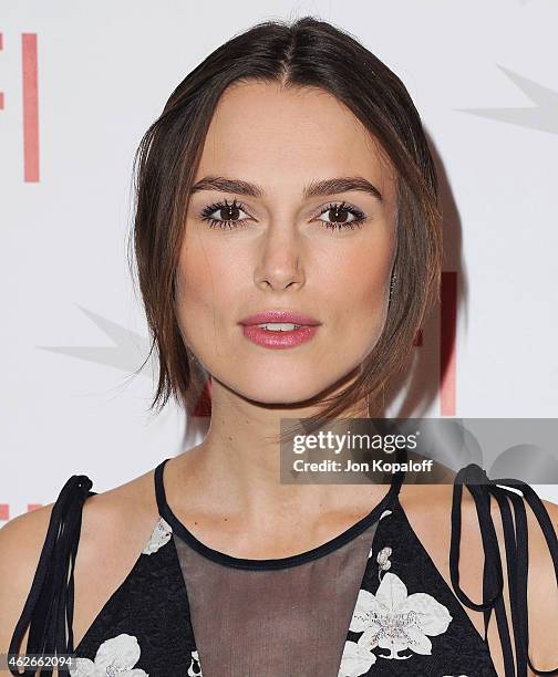 Actress Keira Knightley arrives at the 15th Annual AFI Awards at Four Seasons Hotel Los Angeles at Beverly Hills on January 9, 2015 in Beverly Hills,...