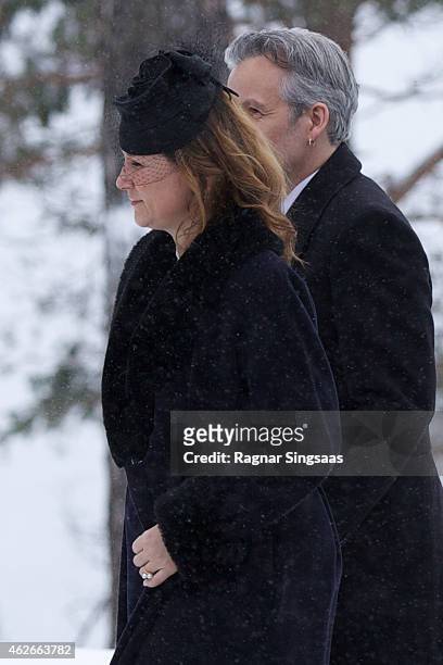 Princess Martha Louise of Norway attends the Funeral Service of Mr Johan Martin Ferner on February 2, 2015 in Oslo, Norway.