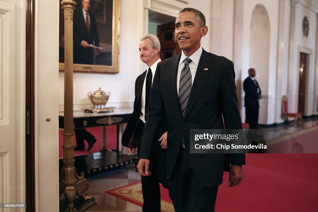 President Obama Hosts NHL Champions LA Kings And MLS Champions LA Galaxy