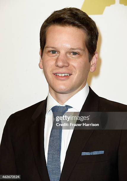 Writer Graham Moore attends the 87th Annual Academy Awards Nominee Luncheon at The Beverly Hilton Hotel on February 2, 2015 in Beverly Hills,...