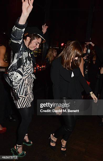 Lois Winstone and Willa Keswick attend the InStyle and EE Rising Star Party in association with Lancome, Karen Millen and Sky Living at The Ace Hotel...