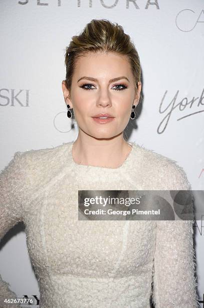 Actress Elisha Cuthbert attends the 2nd Annual Canadian Arts And Fashion Awards held at the Fairmont Royal York Hotel on January 31, 2015 in Toronto,...