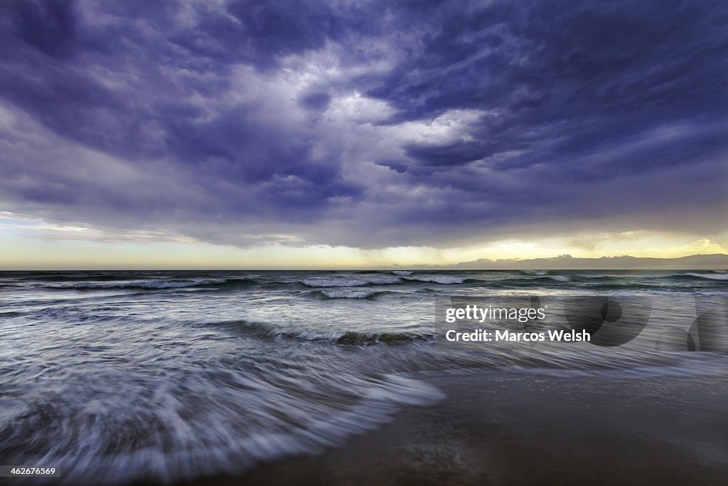 Wild beach in Ballina, New South Wales, Australia