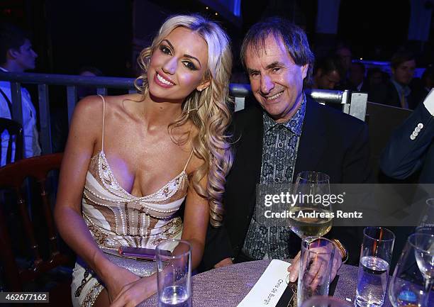 Chris de Burgh and his daughter Rosanna Davison attend the Lambertz Monday Night 2015 at Alter Wartesaal on February 2, 2015 in Cologne, Germany.