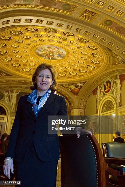 Sen. Kay Hagan poses for a portrait at the U.S. Capitol in Washington, D.C., on Wednesday, Jan. 14, 2014.