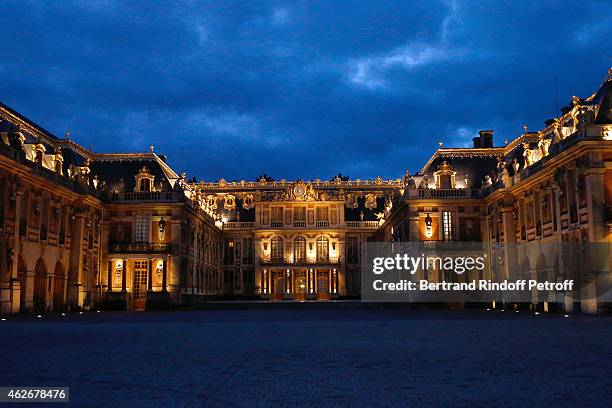 Illustration view of the Versailles Castle during the David Khayat Association 'AVEC' Gala Dinner. Held at Versailles Castle on February 2, 2015 in...