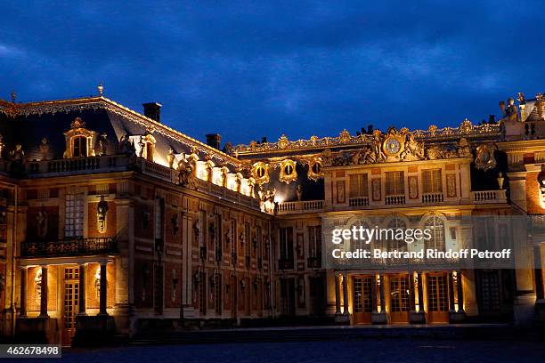 Illustration view of the Versailles Castle during the David Khayat Association 'AVEC' Gala Dinner. Held at Versailles Castle on February 2, 2015 in...