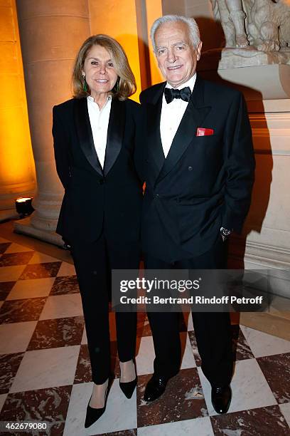 Philippe Labro and his wife Francoise Coulon attend the David Khayat Association 'AVEC' Gala Dinner. Held at Versailles Castle on February 2, 2015 in...