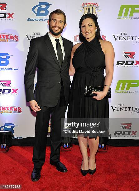 Mixed marital artist Ryan Couture and Emily Couture arrive at the seventh annual Fighters Only World Mixed Martial Arts Awards at The Palazzo Las...