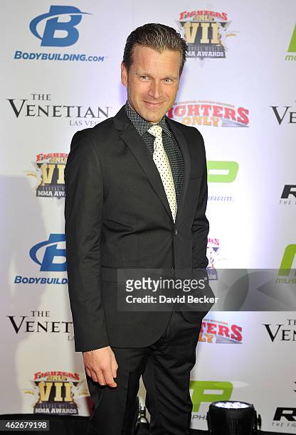 Entertainer Daniel Robert Sullivan of the production show "Jersey Boys" arrives at the seventh annual Fighters Only World Mixed Martial Arts Awards...