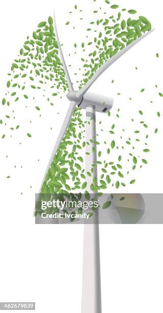 green energy (wind turbine) - general view stock illustrations