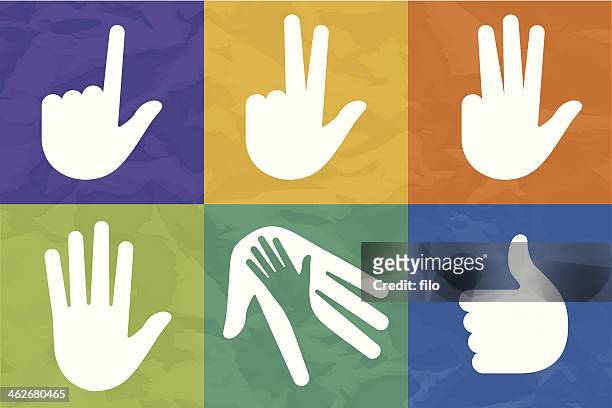 hand symbols - counting stock illustrations