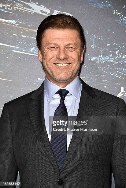 Actor Sean Bean attends the premiere of Warner Bros. Pictures' "Jupiter Ascending" at TCL Chinese Theatre on February 2, 2015 in Hollywood,...
