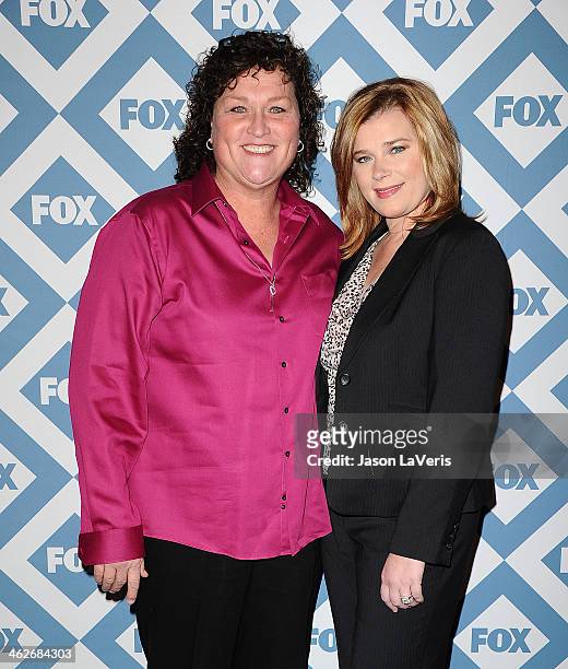 Actress Dot Marie Jones and Bridgett Casteen attend the FOX All-Star 2014 winter TCA party at The Langham Huntington Hotel and Spa on January 13,...
