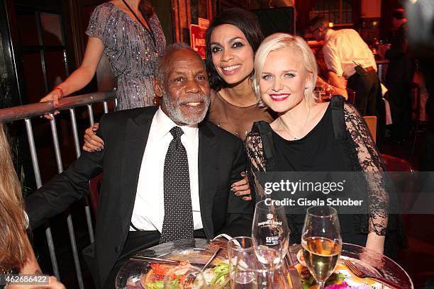 Danny Glover, Rosario Dawson, Barbara Sturm during the Lambertz Monday Night 2015 at Alter Wartesaal on February 2, 2015 in Cologne, Germany.