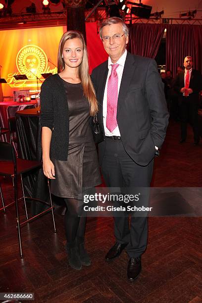 Wolfgang Bosbach and his daughter Viktoria during the Lambertz Monday Night 2015 at Alter Wartesaal on February 2, 2015 in Cologne, Germany.