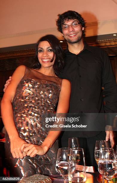 Rosario Dawson and her brother Clay during the Lambertz Monday Night 2015 at Alter Wartesaal on February 2, 2015 in Cologne, Germany.