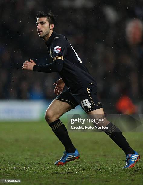 Jordi Gomez of Wigan Athletic in action during the FA Cup with Budweiser Third Round Replay between Milton Keynes Dons and Wigan Athletic at Stadium...