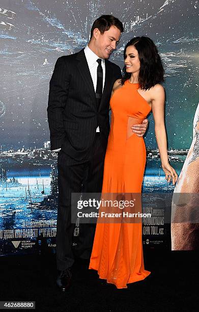 Actors Channing Tatum and Jenna Dewan arrive at the Premiere of Warner Bros. Pictures' "Jupiter Ascending" at TCL Chinese Theatre on February 2, 2015...