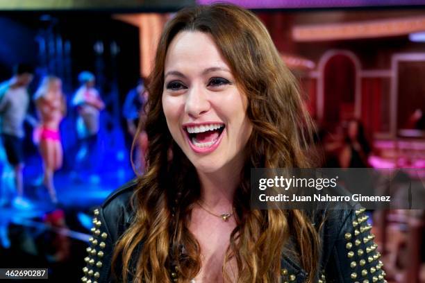 Natalia Verbeke attends 'El Hormiguero' Tv show at Vertice Studio on January 14, 2014 in Madrid, Spain.