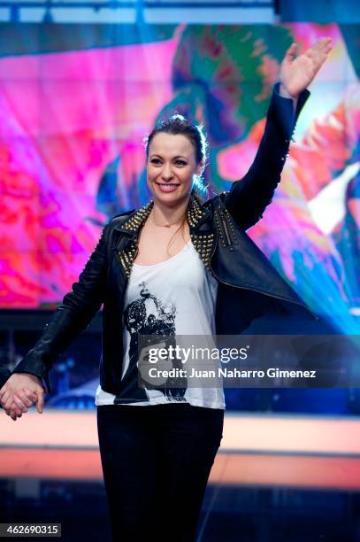 Natalia Verbeke attends 'El Hormiguero' Tv show at Vertice Studio on January 14, 2014 in Madrid, Spain.