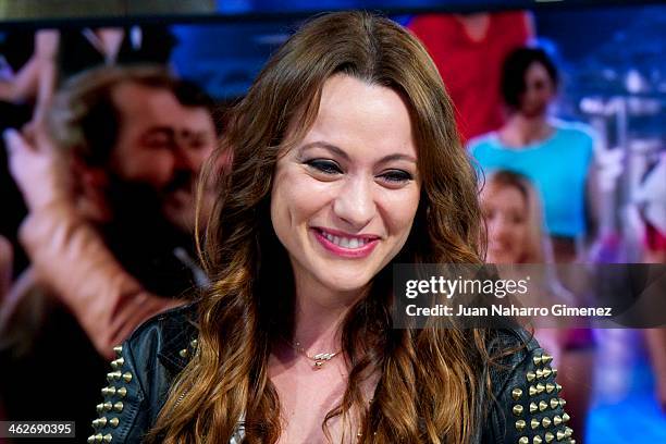 Natalia Verbeke attends 'El Hormiguero' Tv show at Vertice Studio on January 14, 2014 in Madrid, Spain.