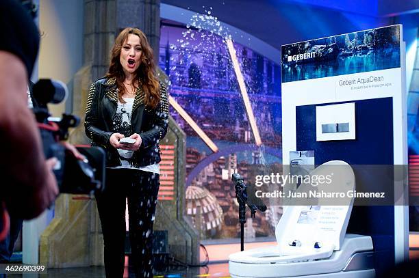 Natalia Verbeke attends 'El Hormiguero' Tv show at Vertice Studio on January 14, 2014 in Madrid, Spain.