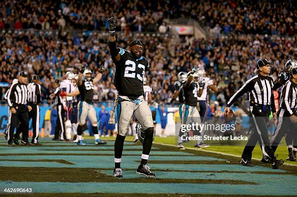 Melvin White of the Carolina Panthers during their game at Bank of America Stadium on November 18, 2013 in Charlotte, North Carolina.