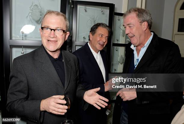 Harry Enfield, Charles Saatchi and Jeremy Clarkson attend Christa and Bella's School Project fundraiser hosted by Christa D'Souza and Bella Pollen in...