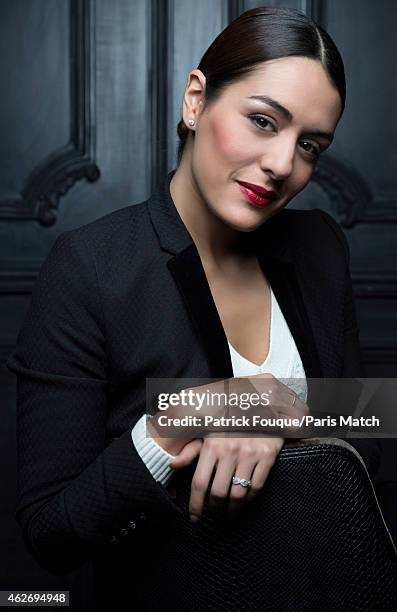 Singer Sofia Essaidi is photographed for Paris Match on November 19, 2014 in Paris, France.