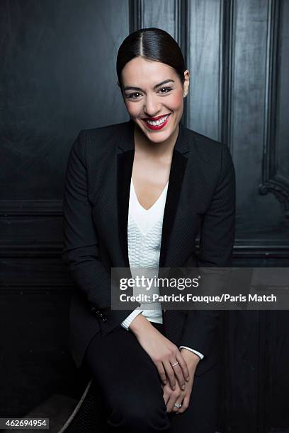 Singer Sofia Essaidi is photographed for Paris Match on November 19, 2014 in Paris, France.