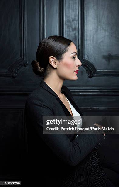 Singer Sofia Essaidi is photographed for Paris Match on November 19, 2014 in Paris, France.