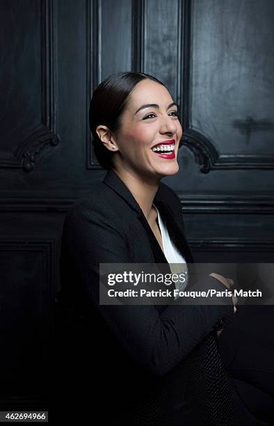 Singer Sofia Essaidi is photographed for Paris Match on November 19, 2014 in Paris, France.