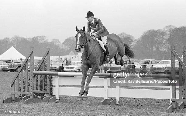 Princess Anne competing in the Rushall Horse Trials in Wiltshire on 31st March 1973.