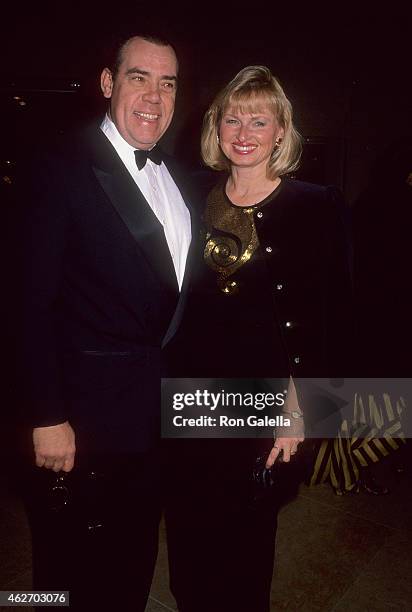 Actor John Schuck and wife Harrison Houle attend the National Council of Aging Honors Giancarlo Parretti on February 28, 1991 at the Beverly Hilton...