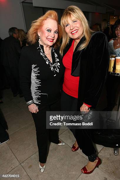 Singer/actress Carol Connors and swimsuit designer Carol Wior attend the "Instructions Not Included" screening and reception on January 14, 2014 in...