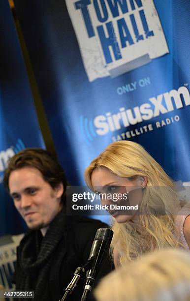 Jonathan Jackson and Clare Bowen attend Cast Of ABC's "Nashville" Answer Questions From Fans During A SiriusXM "Town Hall" Special at Oceanways...