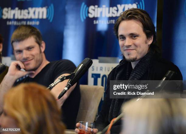 Chris Carmack and Jonathan Jackson attend Cast Of ABC's "Nashville" Answer Questions From Fans During A SiriusXM "Town Hall" Special at Oceanways...