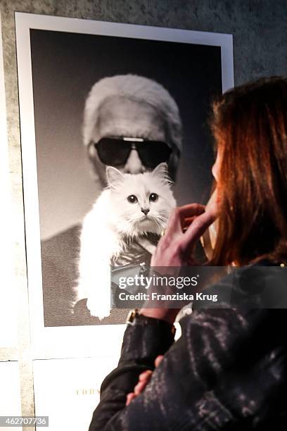 Overview about the 'Corsa Karl Und Choupette' Vernissage on February 03, 2015 in Berlin, Germany.