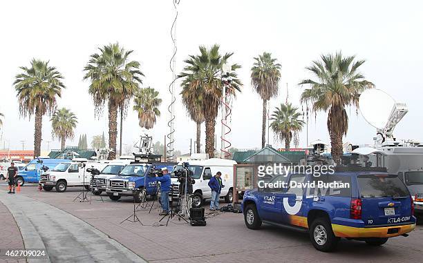 General view of atmosphere at Marian "Suge" Knight arraignment at Compton Municipal Courthouse on February 3, 2015 in Compton, California. Knight is...