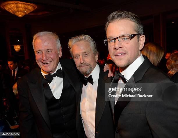 United Nations Messenger of Peace Michael Douglas, recipient of the Danny Kaye Humanitarian Peace Award with emcees and Danny Kaye Humanitarian Peace...