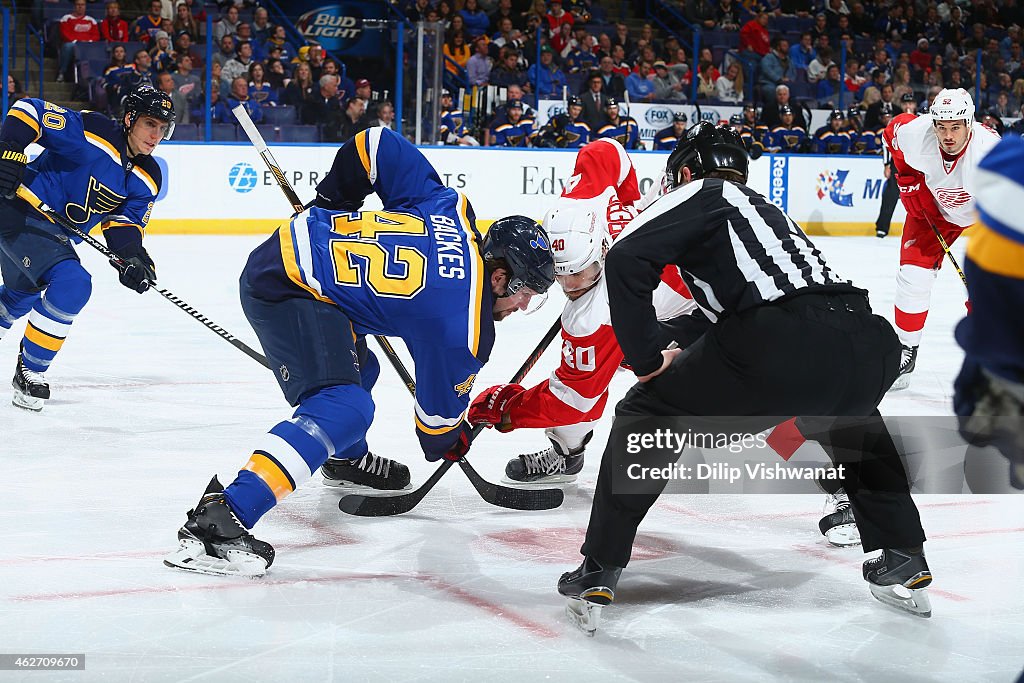 Detroit Red Wings v St Louis Blues