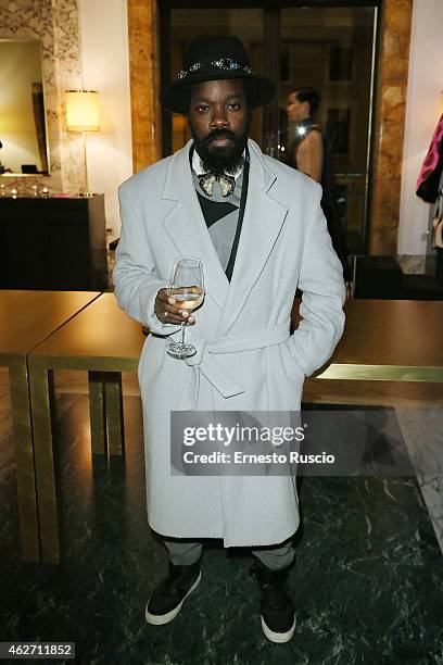 Cyprien Richiardi attends the Theodora Bak - Cape Collection fashion show at Chorus on February 2, 2015 in Rome, Italy.