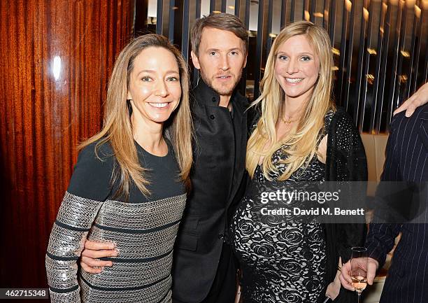 Whitney Bromberg Hawkings, Peter Hawkings and Calgary Avansino attend a charity dinner hosted by Nicola Formby and AA Gill with Dana Hoegh in support...